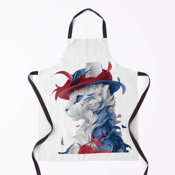 Item preview, Elegant Cat in blue, red and white designed and sold by OutOfTheBubble.
