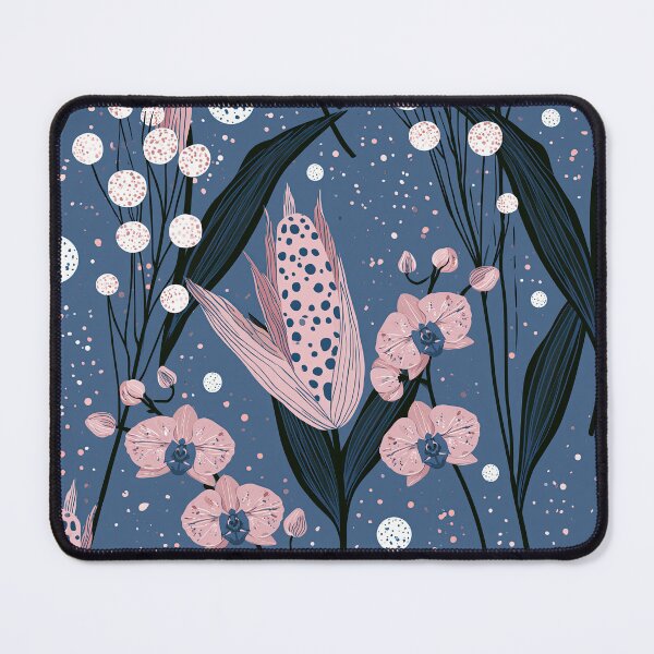 Item preview, Dreamy Botanical Garden Pattern – Blue Floral Fantasy Illustration designed and sold by obstinator.