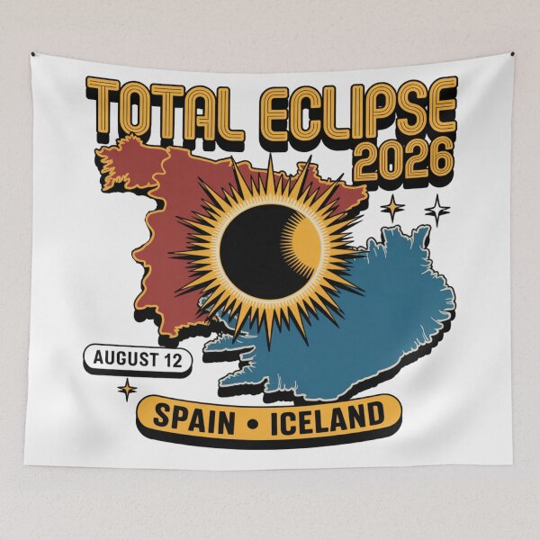 Item preview, Total Solar Eclipse 2026 Spain & Iceland designed and sold by MerchlyMike.