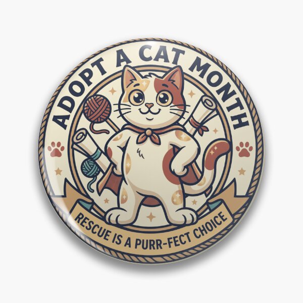 Item preview, Adopt a Cat Month designed and sold by  ViralVisionsCreating .