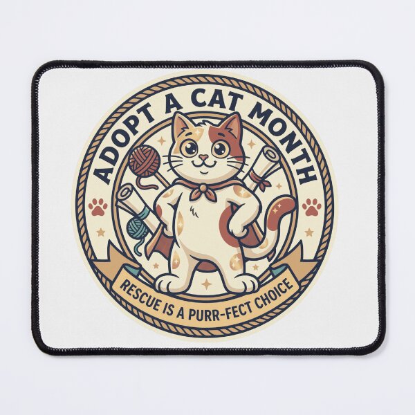 Item preview, Adopt a Cat Month designed and sold by ViralVisionsCreating .