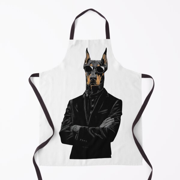 Item preview, Doberman Pinscher Bodyguard | Black Suit Security Dog Dad Gift designed and sold by BrasilStickers.