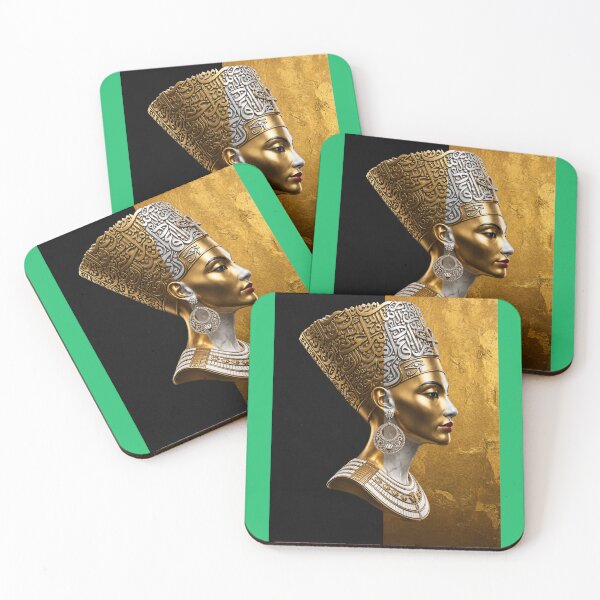 Item preview, Nefertiti Arabic Calligraphy Art | Egyptian Queen Gold Luxury Portrait designed and sold by Queen Cleopatra.