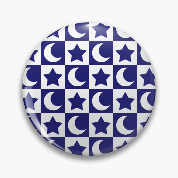Item preview, Midnight blue & white crescent moon and star mosaic designed and sold by Mint + Midnight.
