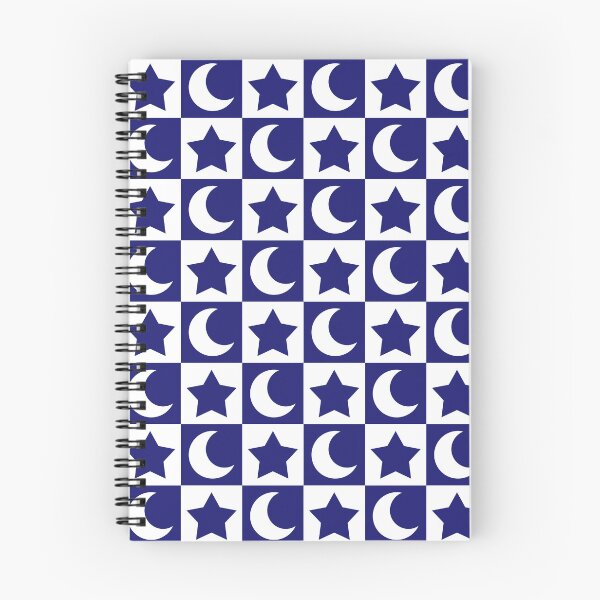 Item preview, Midnight blue & white crescent moon and star mosaic designed and sold by Mint + Midnight.
