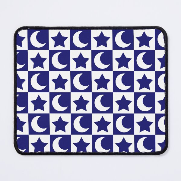 Item preview, Midnight blue & white crescent moon and star mosaic designed and sold by Mint + Midnight.