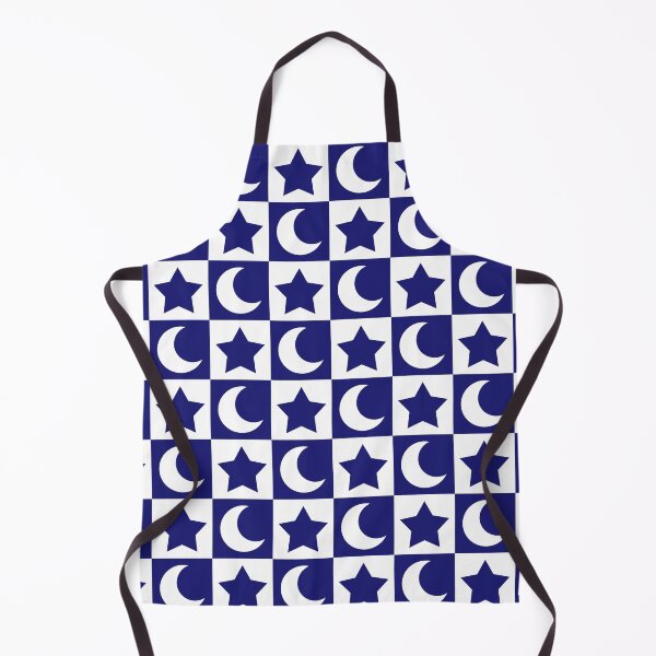 Item preview, Midnight blue & white crescent moon and star mosaic designed and sold by Mint + Midnight.