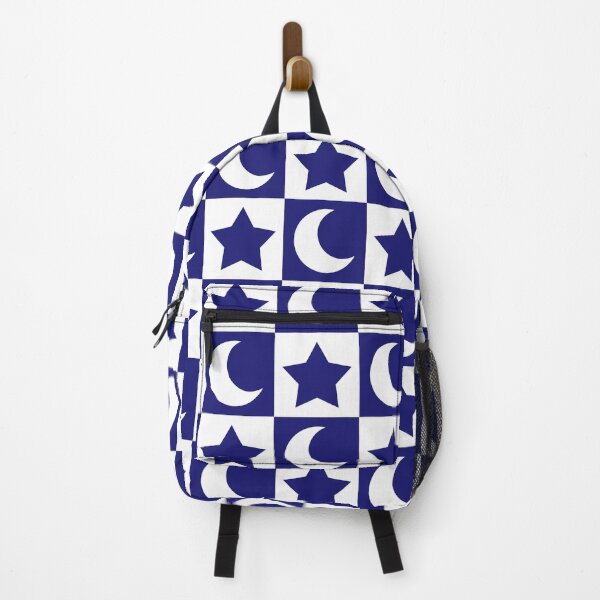 Item preview, Midnight blue & white crescent moon and star mosaic designed and sold by Mint + Midnight.