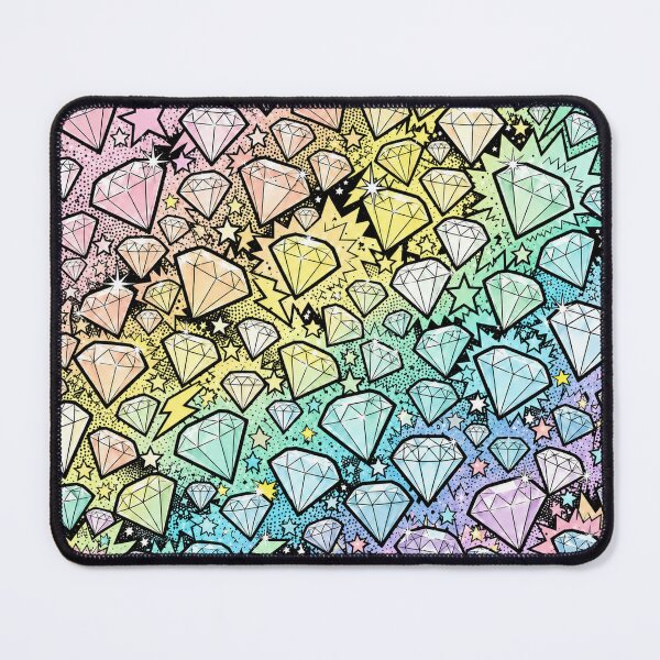 Item preview, Pastel Rainbow Pop Art Cartoon Diamond Print designed and sold by BeJolley.