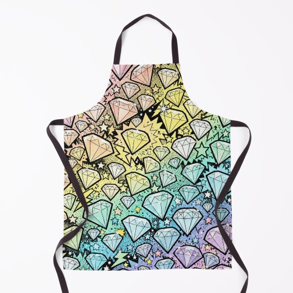 Item preview, Pastel Rainbow Pop Art Cartoon Diamond Print designed and sold by BeJolley.