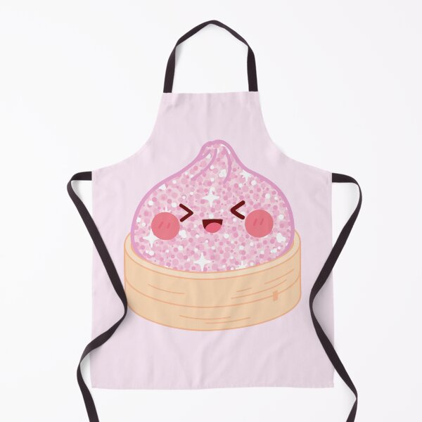 Item preview, Pink Glitter squishy Dumpling in bamboo steamer basket designed and sold by EmeraldeaArt.