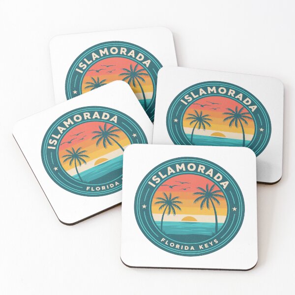 Item preview, Islamorada Florida Keys Sunset Retro Badge – Tropical Beach Vacation Travel Design designed and sold by ArcticFoxStudio.