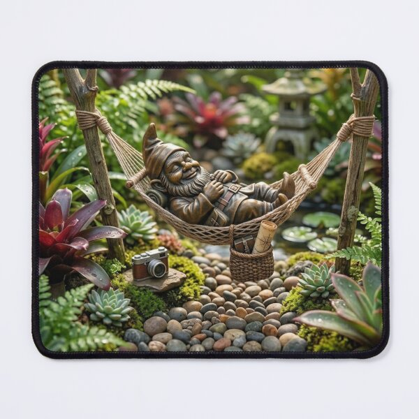 Item preview, Thinking of Wroclaw - Gnome in Hammock Napping designed and sold by Purrfecta.