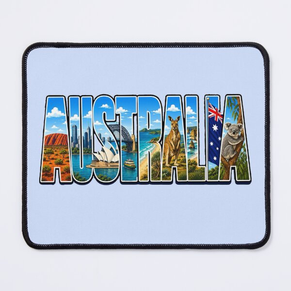 Item preview, Australia Landscape Typography designed and sold by Myra365Art.
