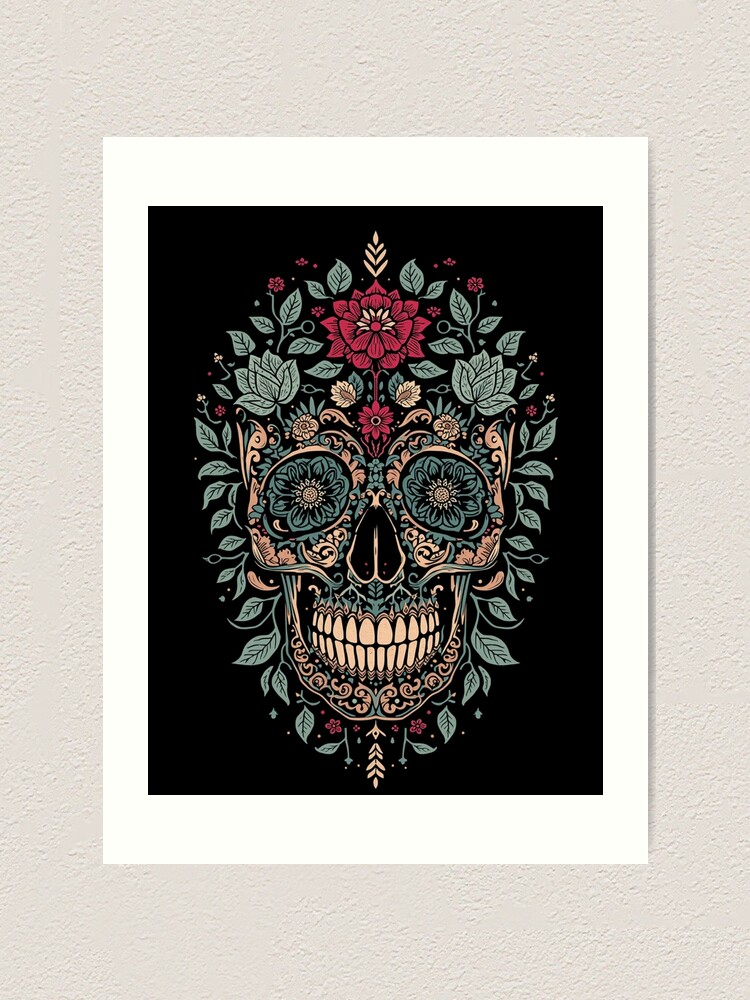 Thumbnail 1 von 3, Kunstdruck, Skull designt und verkauft von Ricewantstea.