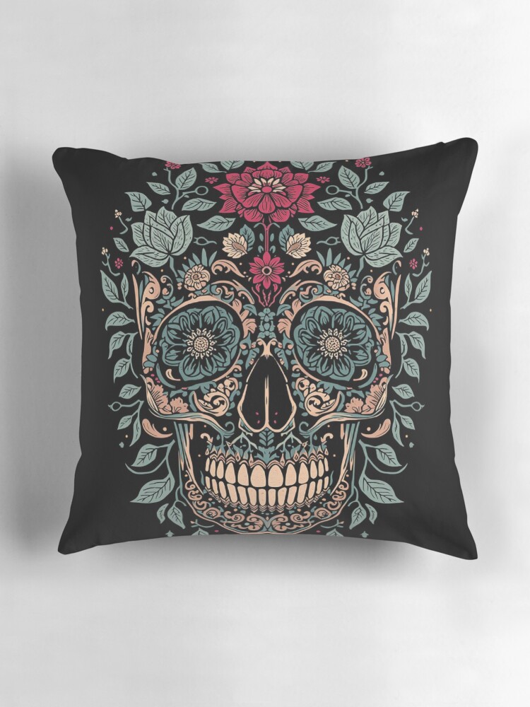Imagen 3 de 4, Cojín con la obra Skull, diseñada y vendida por Ricewantstea.