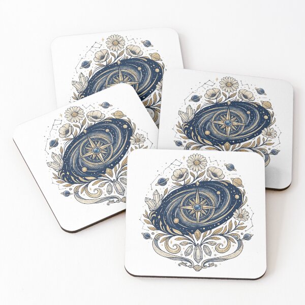 Item preview, Celestial Compass Floral Galaxy designed and sold by GoldenPetalAma.