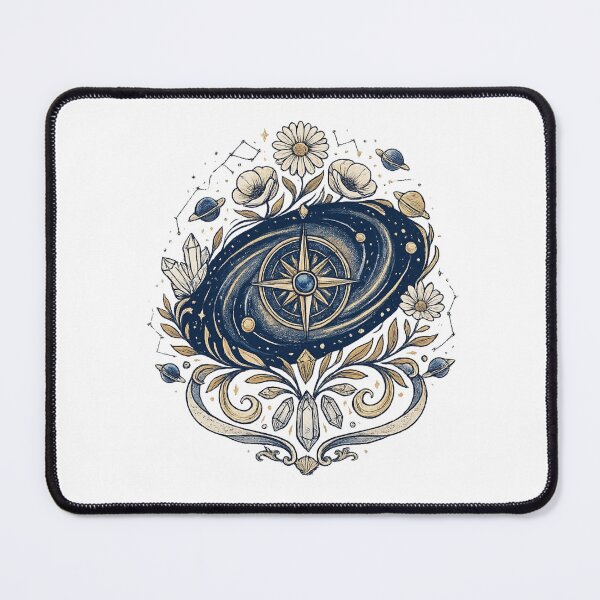 Item preview, Celestial Compass Floral Galaxy designed and sold by GoldenPetalAma.