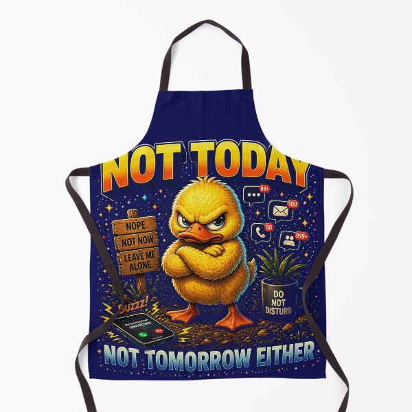 Item preview, Not Today Not Tomorrow Either Duck T-Shirt | Introvert Social Battery Meme Gift designed and sold by FunkyVista.