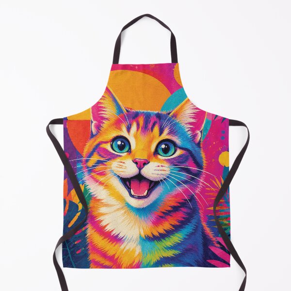 Item preview, Happy Cat in Vibrant Retro Style designed and sold by alw951.