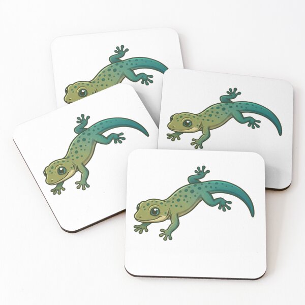 Item preview, Emerald Green Gecko Reptile Sticker designed and sold by HoneyBreezeCo.