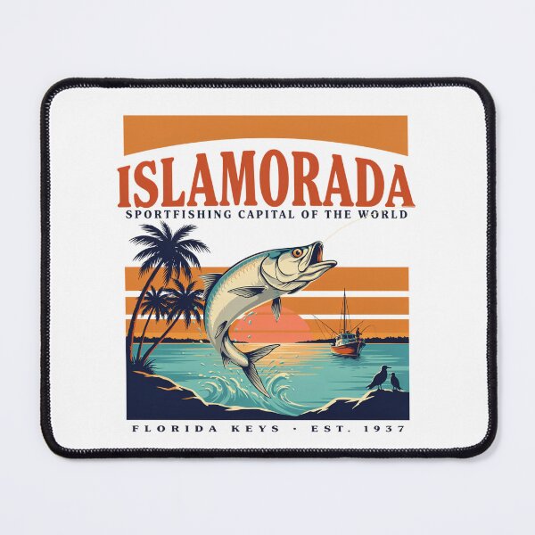 Item preview, Islamorada Sportfishing Capital of the World – Florida Keys Tarpon Fishing Sunset Retro Design designed and sold by ArcticFoxStudio.