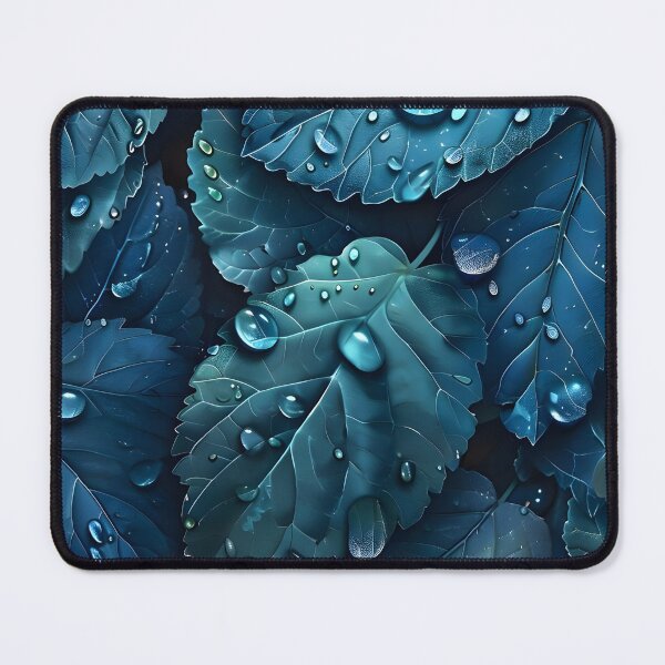 Item preview, Dewy Blue Leaves Nature Macro designed and sold by Articora.