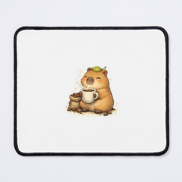 Item preview, Cute Coffee Capybara Sticker designed and sold by ModernMoodCo.