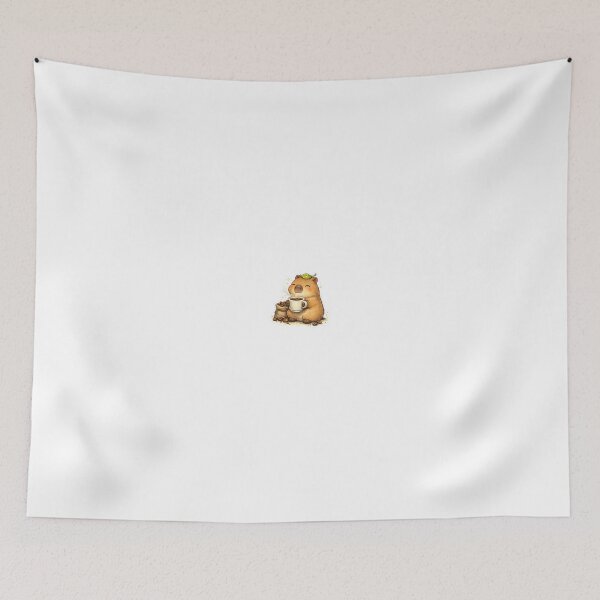 Item preview, Cute Coffee Capybara Sticker designed and sold by ModernMoodCo.