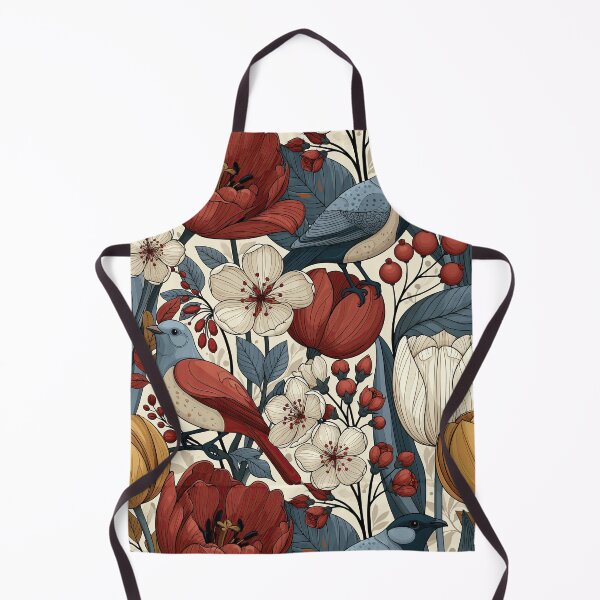 Item preview, Nordic Songbirds & Wildflowers – Scandinavian Botanical Pattern designed and sold by obstinator.