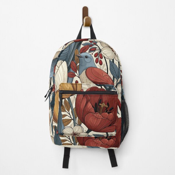 Item preview, Nordic Songbirds & Wildflowers – Scandinavian Botanical Pattern designed and sold by obstinator.