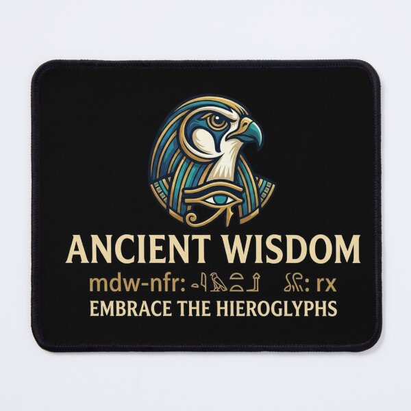 Item preview, Ancient Wisdom Egyptian Falcon | Eye of Horus Hieroglyphics Design designed and sold by Queen Cleopatra.