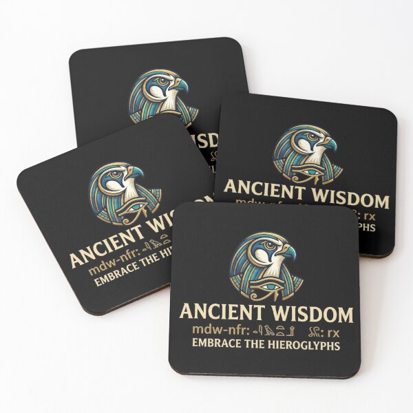 Item preview, Ancient Wisdom Egyptian Falcon | Eye of Horus Hieroglyphics Design designed and sold by Queen Cleopatra.
