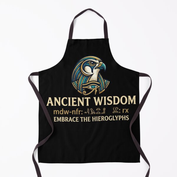 Item preview, Ancient Wisdom Egyptian Falcon | Eye of Horus Hieroglyphics Design designed and sold by Queen Cleopatra.