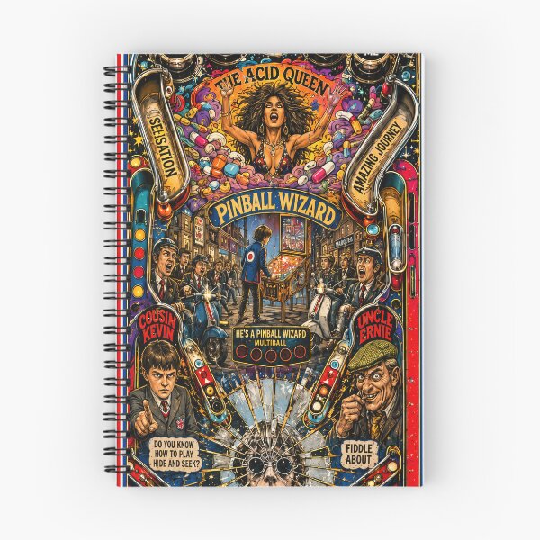 Item preview, Amazing Journey Pop Art Tommy Pinball Wizard Machine illustration cartoon poster designed and sold by Kludoman.