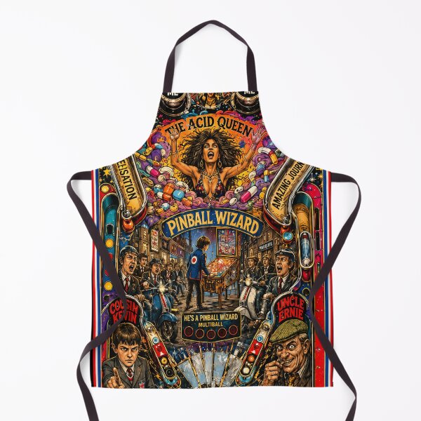 Item preview, Amazing Journey Pop Art Tommy Pinball Wizard Machine illustration cartoon poster designed and sold by Kludoman.