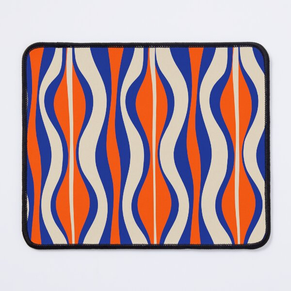 Item preview, Mid Century Modern Abstract Hourglass Pattern in Bright Blue and Orange designed and sold by kierkegaard.