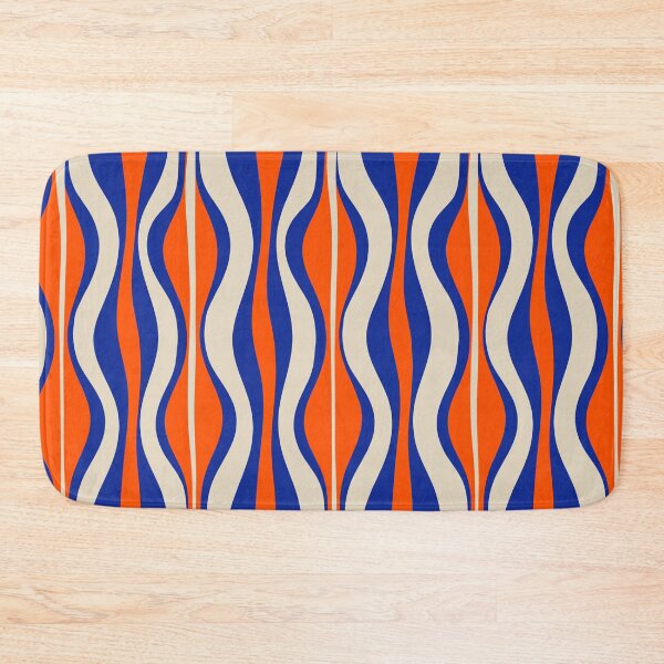 Item preview, Mid Century Modern Abstract Hourglass Pattern in Bright Blue and Orange designed and sold by kierkegaard.