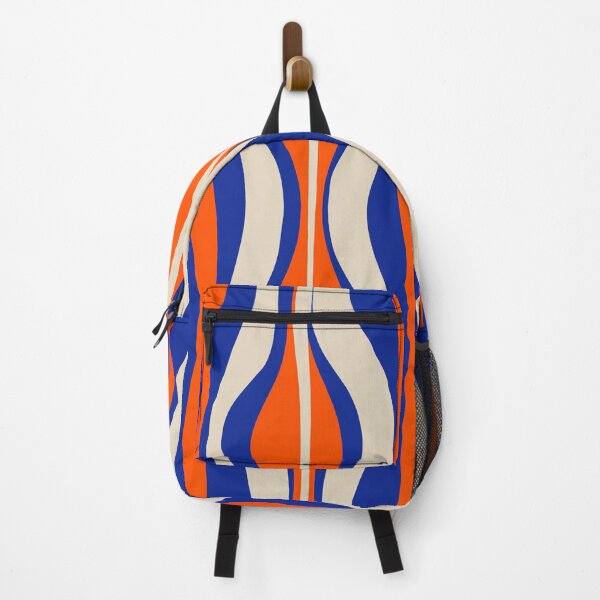 Item preview, Mid Century Modern Abstract Hourglass Pattern in Bright Blue and Orange designed and sold by kierkegaard.