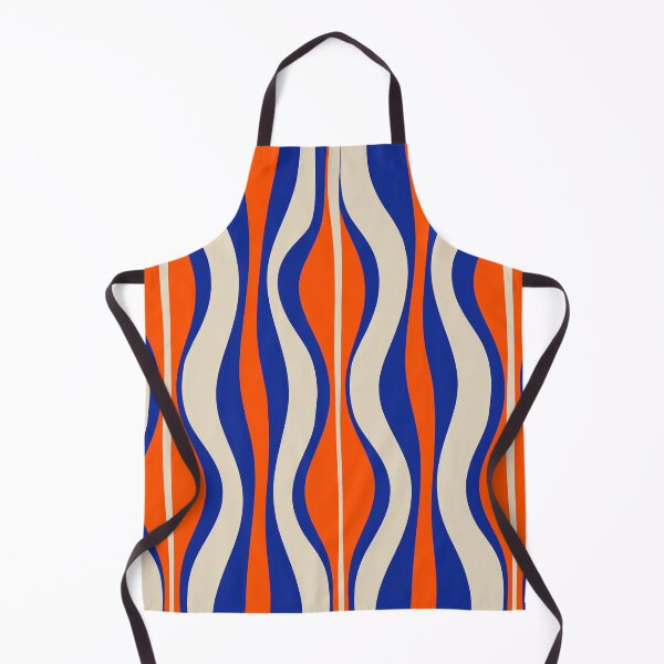 Item preview, Mid Century Modern Abstract Hourglass Pattern in Bright Blue and Orange designed and sold by kierkegaard.