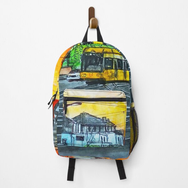 Item preview, Albertplatz at sunset – Dresden Neustadt Tram Urban Sketch designed and sold by UMA Urban Sketch.