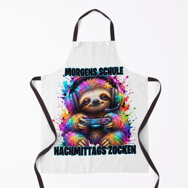 Item preview, School in the morning, gaming in the afternoon – sloth gamer designed and sold by MinimalChaosDE.