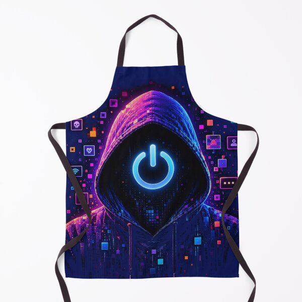Item preview, Social Mode Offline – Cyberpunk Digital Detox Hoodie | Neon Glitch Power Symbol designed and sold by FunkyVista.