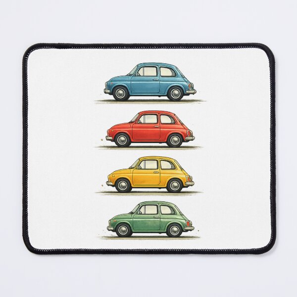 Item preview, Four Small Colorful Vintage Cars designed and sold by KM Design.