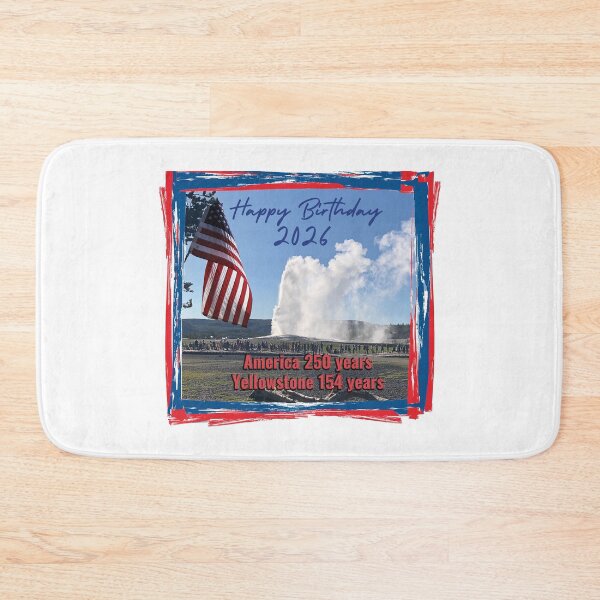Item preview, America turns 250 and Yellowstone turns 154 - Celebrate with this patriotic image designed and sold by SmyrnaBuffalo.