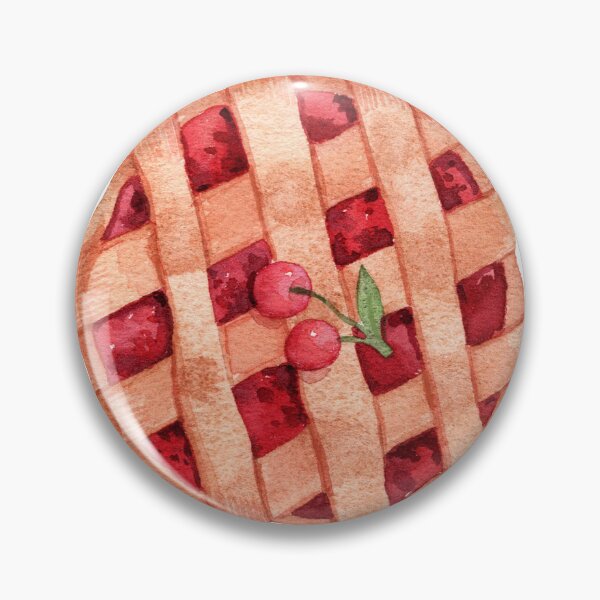 Item preview, Sweet and cozy watercolor cherry pie sticker painted designed and sold by SashaZinch.