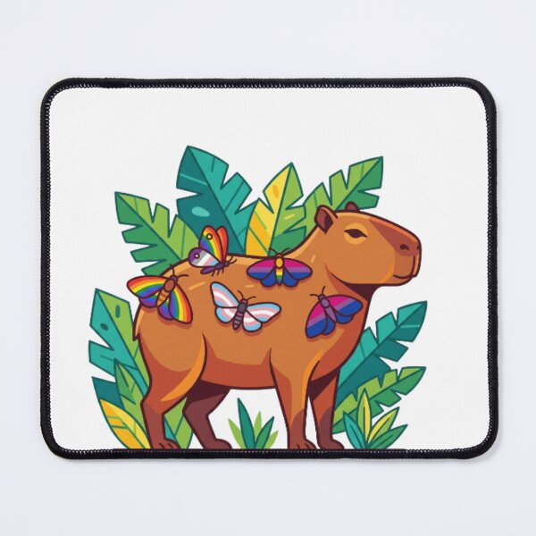 Item preview, Exotic Capybara with Rainbow Moth Accents designed and sold by CozyDesignsCo.