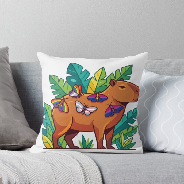 Item preview, Exotic Capybara with Rainbow Moth Accents designed and sold by CozyDesignsCo.
