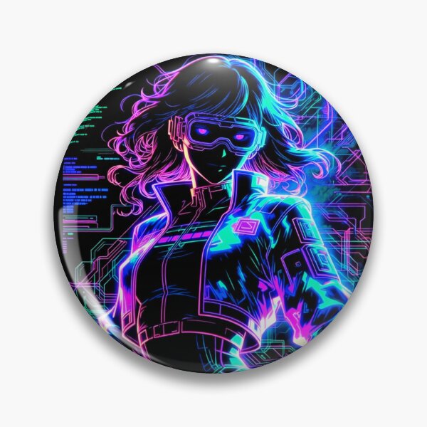 Item preview, Neon Cyberpunk Phantom Hacker Girl Line Art designed and sold by ExploreAura Studio.