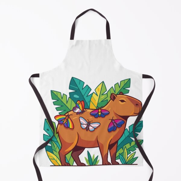 Item preview, Exotic Capybara with Rainbow Moth Accents designed and sold by CozyDesignsCo.